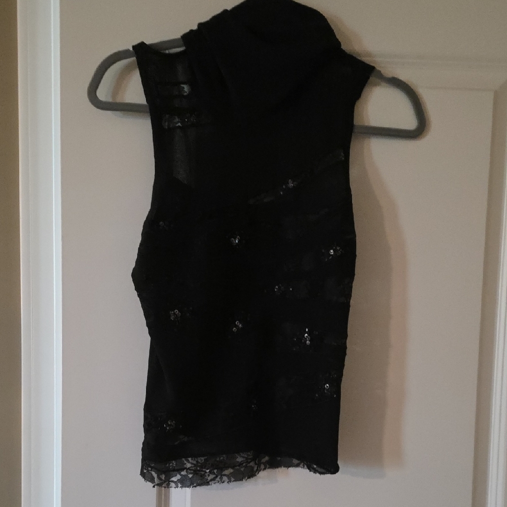 Express Black Silk Blend Top